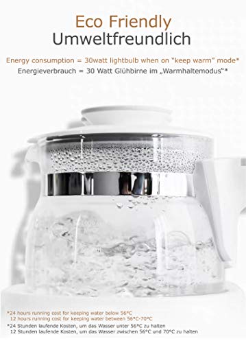 ÜneeQbaby, ÜneeQbaby Baby Formula Kettle with Built in Thermostat, for Bottle Feeding | Keep Any Desired Temperature for Up to 24 Hours