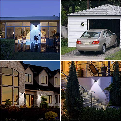 zhiroad, Upgraded Solar Lights Outdoor 100 LED Motion Sensor Security Wall Lights Waterproof Security Lights 300° Super Bright for Front Door,Garage,Yard,Fence (2 Pack)