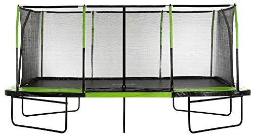 Upper Bounce, Upper Bounce - 10 x 17 FT. Large Rectangle Trampoline with Fiber Flex Enclosure System, Net, Mat, Spring Cover Pad for Garden & Outdoor