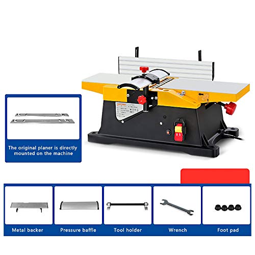 Upretty, Upretty Desktop Planer Multifunctional 6 Inch Benchtop Planer, 1800w 12000rpm Electric Benchtop Jointer Table Top for Wood Cutting