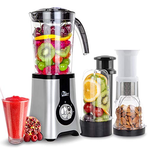 Uten, Uten Blender, Multi-Functional Smoothie Maker and Mixer for Juicers Fruit Vegetable 220W Automatic Blender Ice Crusher with 22,000 RPM/Min