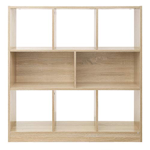 VASAGLE, VASAGLE Wooden Bookcase with Open Cubes and Shelves, Free Standing Bookshelf Storage Unit and Display Cabinet, 97.5 x 30 x 100 cm