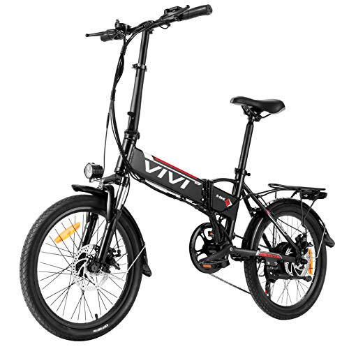 Vivi, VIVI Folding Electric Bike for Adults, 20'' Electric Bike 250W Ebike, Electric Bicycle/City Commuter Bike with Removable 36V 8Ah Lithium