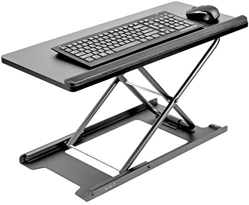 Vivo, VIVO Black Single Top 27 inch Heavy-Duty Scissors Lift Keyboard and Mouse Riser, Designed for Ergonomic Sit Stand Workstations, DESK-V000P