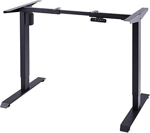 VONLUCE, VONLUCE Motorised Desk Frame Height and Width Adjustable, Electric Standing Desk Frame Three-Stage 100kg Capacity, Sit Stand Desk Frame