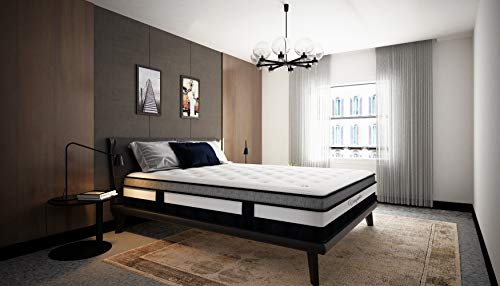 Vesgantti, Vesgantti 5FT King Size Mattress, 11 Inch Pocket Sprung Mattress King Size with Breathable Foam and Individually Pocket Spring - Medium, Luxury Box Top Collection