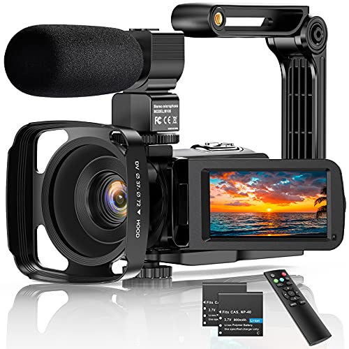 Aabeloy, Video Camera 2.7K Camcorder UHD 36MP Vlogging Camera for Youtube IR Night Vision 3.0" LCD Touch Screen 16X Digital Zoom Camera