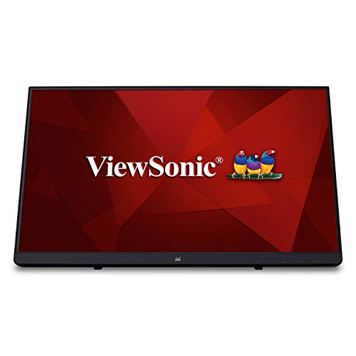 ViewSonic, ViewSonic TD2230 22 Inch Full HD 10-Point Touch Monitor with VGA, HDMI, DisplayPort, Eye Care for Remote Collaboration, Black