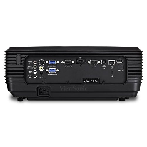 ViewSonic, Viewsonic PJD7533W 16:10 WXGA High Bright Networkable WXGA Projector (4000 Lumens HDMI VGA USB Speakers) - Black