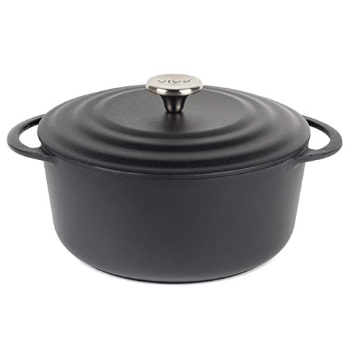 Villeroy & Boch, Villeroy & Boch Vivo Group CW0463 Casserole Pot, 4.2 Litres, 24 cm, Black, Cast Iron, Single