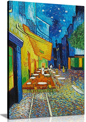 Panther Print, Vincent Van Gogh The Cafe? Terrace On The Place Du Forum Canvas Wall Art Picture Print (24X16)