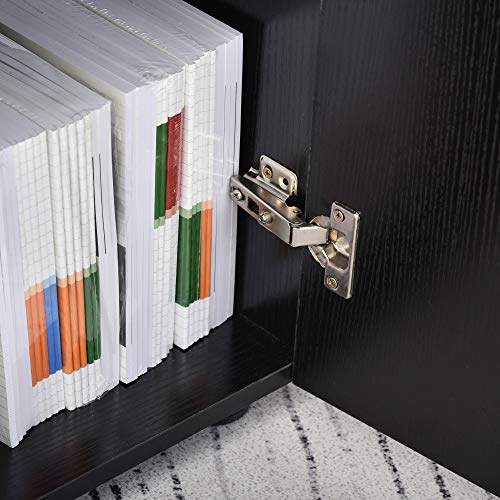 Vinsetto, Vinsetto 2-Tier Locking Office Storage Cabinet File Organisation w/ Feet Melamine Coating Aluminium Handles 2 Keys Stylish Black