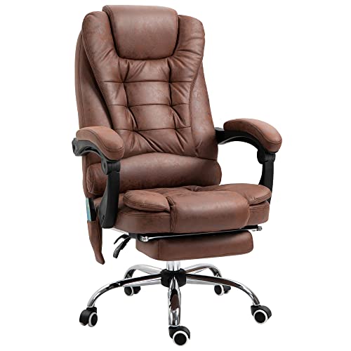 Vinsetto, Vinsetto Heated 6 Points Vibration Massage Executive Office Chair Adjustable Swivel Ergonomic High Back Desk Chair Recliner
