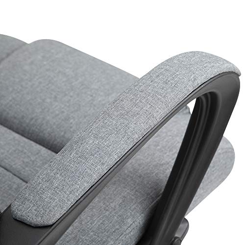 Vinsetto, Vinsetto High Back Office Chair 360° Swivel Chair Adjustable Height Tilt Function Linen Deep Grey 62W x 62D x 110-119H cm