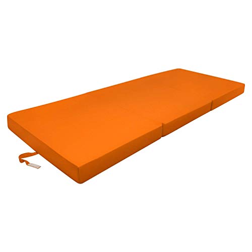 Visco Therapy, Visco Therapy Badenia Guest Folding Mattress 3pcs Folding Day Bed/Futon Mattress (Orange)