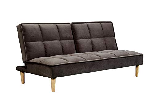 Visco Therapy, Visco Therapy Manhattan Stylish and Versatile 3 Seater Velvet Sofa Bed (Brown)