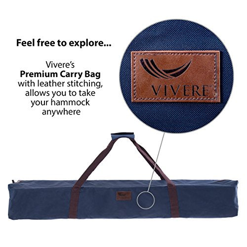 Vivere, Vivere, Desert Moon Double Cotton Hammock with Space-Saving Steel Stand including carrying bag