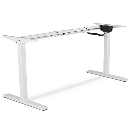 VonHaus, VonHaus Electric Standing Desk Frame - Height & Width Adjustable Sit Stand Desk - Solid Steel Ergonomic Sitting/Standing Workstation