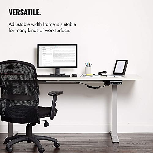 VonHaus, VonHaus Height Adjustable Standing Desk Frame Electric Sit Stand Desk Two Stage Heavy Duty Steel Stand Up Desk with LED Touch Memory