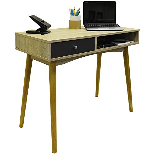 WATSONS, WATSONS INDUSTRIAL - 1 Drawer Office Computer Desk/Dressing Table - Oak/Grey