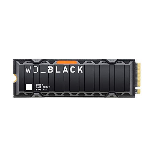 Western Digital, WD_BLACK SN850 1TB NVMe Internal Gaming SSD; PCIe Gen4 Technology, up to 7000 MB/s read speeds, M.2 2280, with Heatsink
