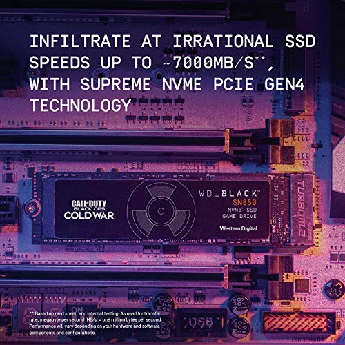 Western Digital, WD_BLACK SN850 1TB NVMe SSD Game Drive, Call of Duty: Black Ops Cold War Special Edition