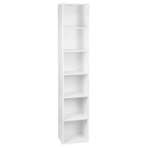 WOLTU, WOLTU Bookcase, White Book Shelf 6 Storage Cubes Unit, Tall Freestanding Bookcases for Living Room,Bedroom