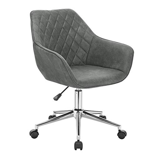 WOLTU, WOLTU Office Chair Desk Chair Grey with Arms Executive Computer Chair Work Stool Swivel Chair Height Adjustable for Home Office Study