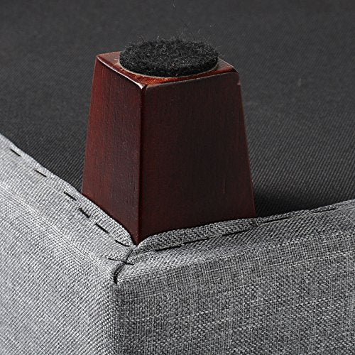 WOLTU, WOLTU Storage Ottoman Chair Stool Light Grey Upholstered Footstool Linen Square Pouffe Chair Multifunction with Removable Cover
