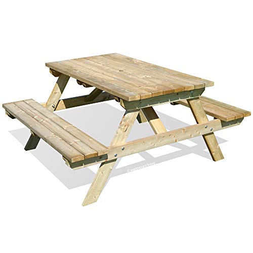 Courtesy of Westmount Living, WOODEN GARDEN PICNIC TABLE BENCH - PUB STYLE OUTDOOR FURNITURE 5FT BY WESTMOUNT LIVING