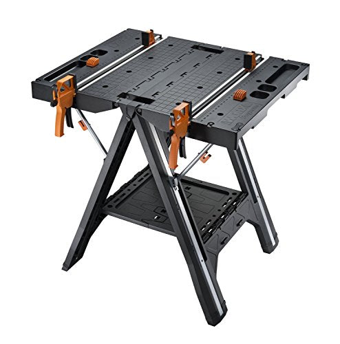WORX, WORX WX051 Pegasus Multi-Function Work Table and Sawhorse with Quick Clamps and Holding Pegs