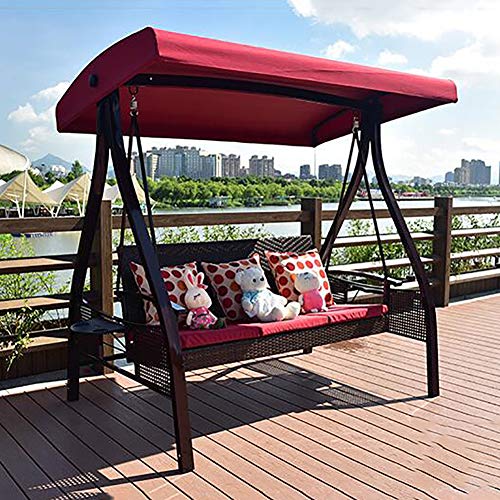 WSN, WSN Outdoor terrace swing, patio porch swing with fabric adjustable canopy garden best choice products,B