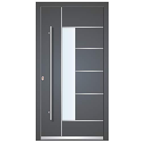 WELTHAUS, Welthaus WH75 front door, standard door, aluminium with plastic, LA40 Dortmund door, anthracite, 7016