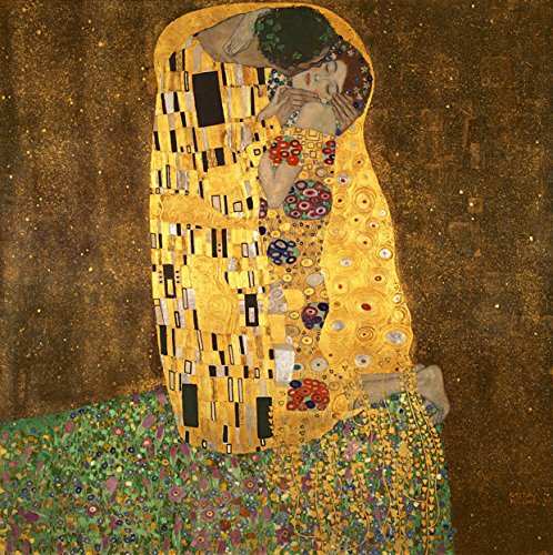 Wieco Art, Wieco Art - The Kiss by Gustav Klimt Famous Oil Paintings Reproductions Gallery Wrapped Modern Giclee Canvas Prints Artwork Pictures on Canvas Wall Art for Living Room Bedroom Home Decorations