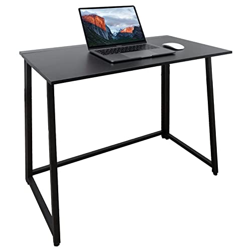 Wistows, Wistows Folding Computer Desk Study Home Office Compact Table (Black)