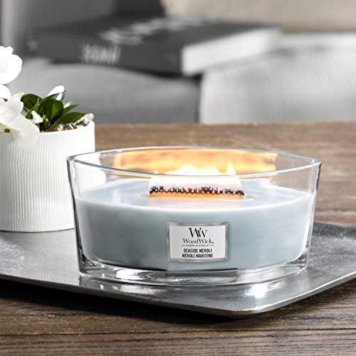 Woodwick, WoodWick Ellipse Scented Candle with Crackling Wick | Seaside Neroli | Up to 50 Hours Burn Time