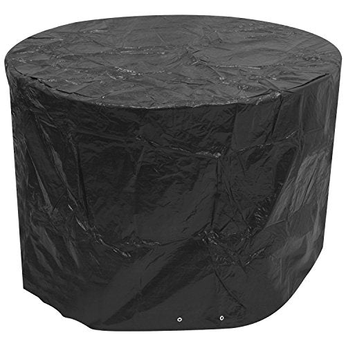 Woodside, Woodside Black Small Round Outdoor Garden Patio Furniture Set Cover 1.42m x 0.96m / 4.7ft x 3.2ft