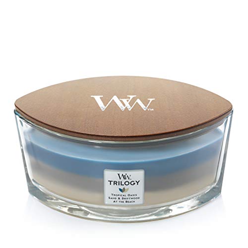 Woodwick, Woodwick Ellipse Trilogy Scented Candle with Crackling Wick, Nautical Escap