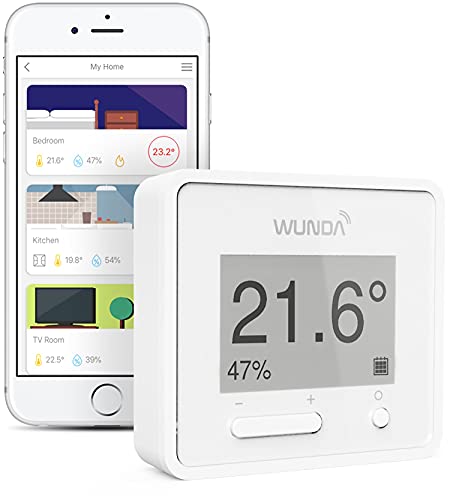 WundaSmart, WundaSmart Smart Thermostat Heating & Hot Water Control Starter Kit - Data Secure Wireless Heating controller & Humidity Monitor