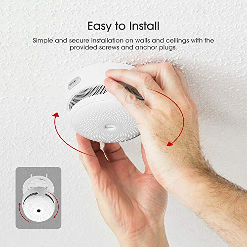 X-Sense, X-Sense Wireless Interconnected Smoke Alarm Detector with Over 820 ft Transmission Range, Replaceable Battery-Operated Mini Fire Alarm