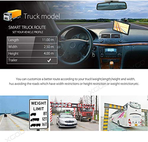Xgody, Xgody Bluetooth Sat Nav 9 inch GPS Navigation for Car Truck Lorry HGV Motorhome 2022 UK EU Maps with Lifetime Free Map Updates
