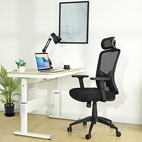 YITAHOME, YITAHOME Ergonomic Office Chair, Executive Office Chair Soft Padded High Back, Mesh Computer Desk Chair With Adjustable Arms, Headrest