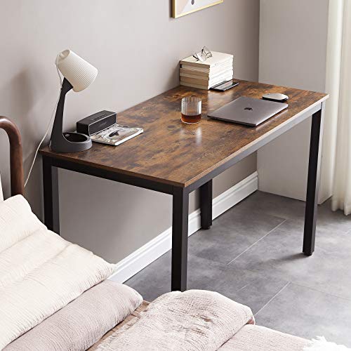 YMYNY, YMYNY Computer Desk, Industrial Home Office Study Table Writing Desk, Multifunctional Table with Stable Metal Frame, Easy Assembly