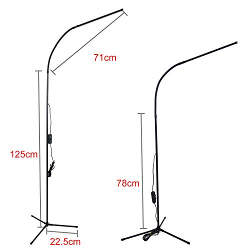 YORKING, YORKING Floor Lamp LED Stand Lamp Floor Standing Reading Light Living Room Touch Home Practical for Living Room Bed Room