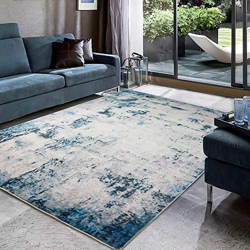 YX-lle Home, YX-lle Home Shaggy Modern Rugs Living Room Rug Chic Ink Splashing Style Area Rugs Soft Carpet Rugs Living Room Rug Bedroom Rugs Kids