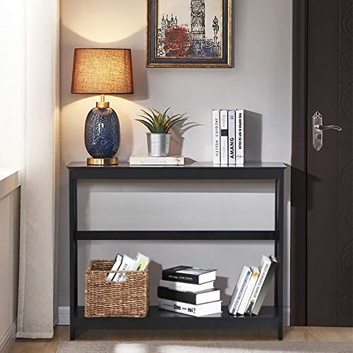 Yaheetech, Yaheetech 2 Tier X-Design Occasional Console Sofa Side Table Bookshelf Entryway Accent Tables Storage Shelf Living Room Entry Hall Table