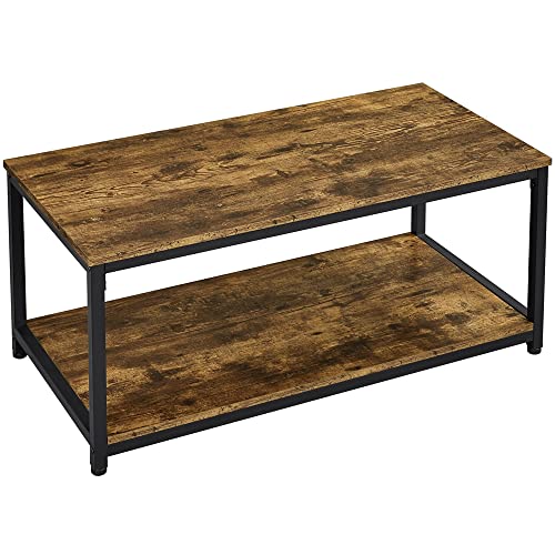 Yaheetech, Yaheetech Coffee Table Industrial Side Table Living Room Table with Metal Frame for Home Office 100x50x45cm