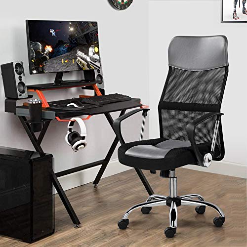Yaheetech, Yaheetech Desk Chair Ergonomic Office Chair Adjustable Computer Desk Chair Comfy Study Chair Swivel Chair Faux Leather for Conference