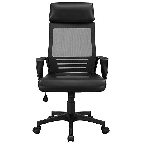 Yaheetech, Yaheetech Executive Computer Chair Adjustable Office Chair Swivel Desk Chair Reclining Function with Comfy Back Support PU Leather