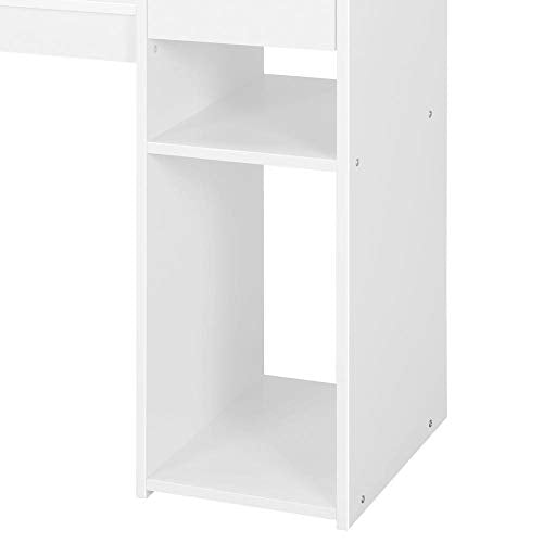 Yaheetech, Yaheetech Home Office Small White Computer Desk Compact Study PC Laptop Table Workstation w/Drawer and Shelf